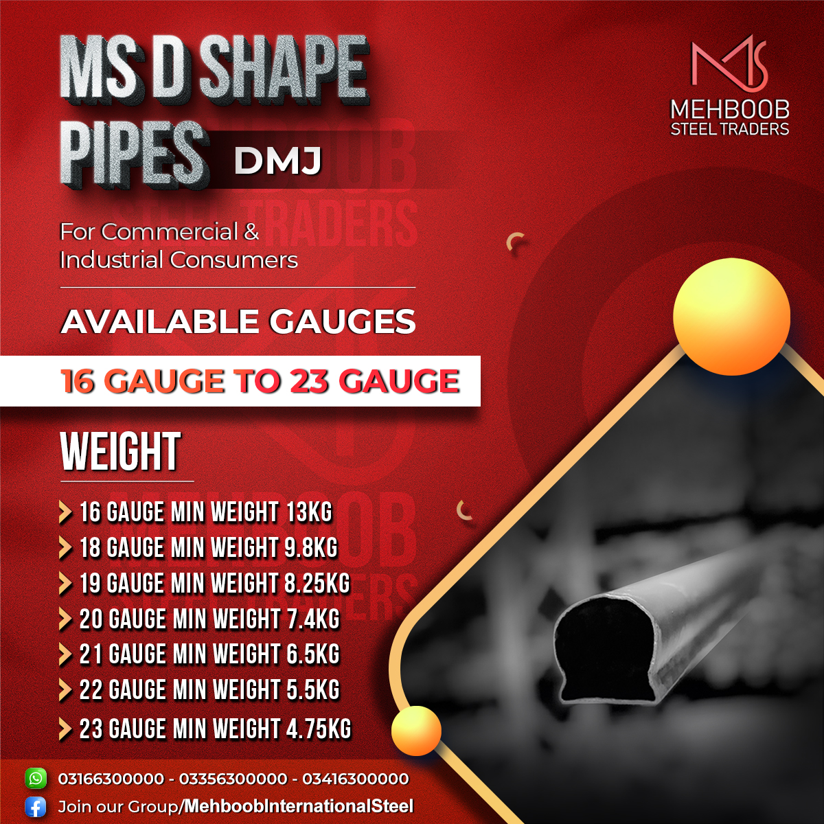 Products All Types Of MS Pipes Are Available