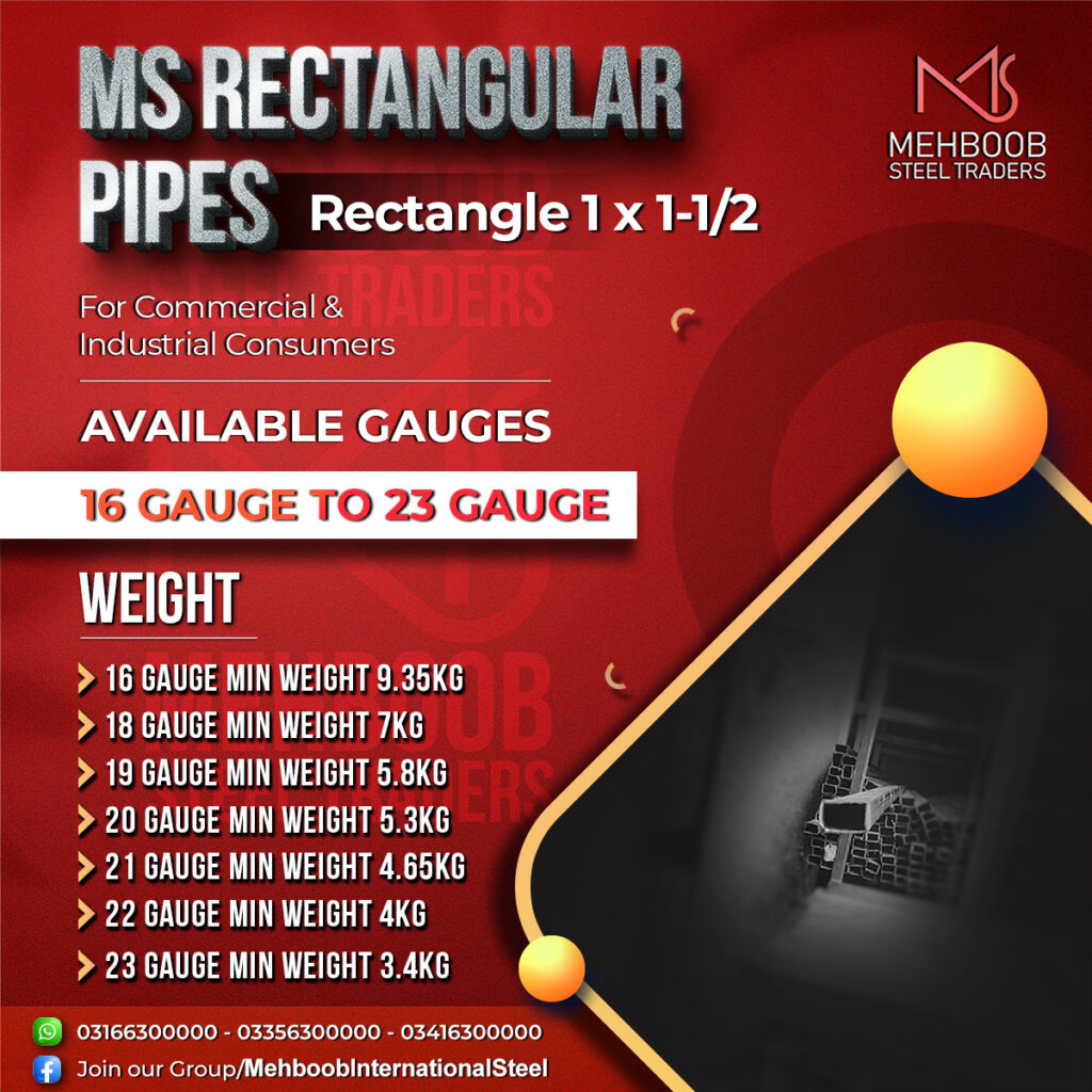 Ms Rectangular Pipes Rectangle X Rectangular Pipes